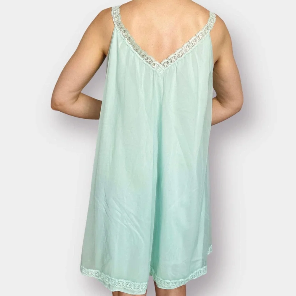 60s Vanity Fair‎ Seafoam Nightgown